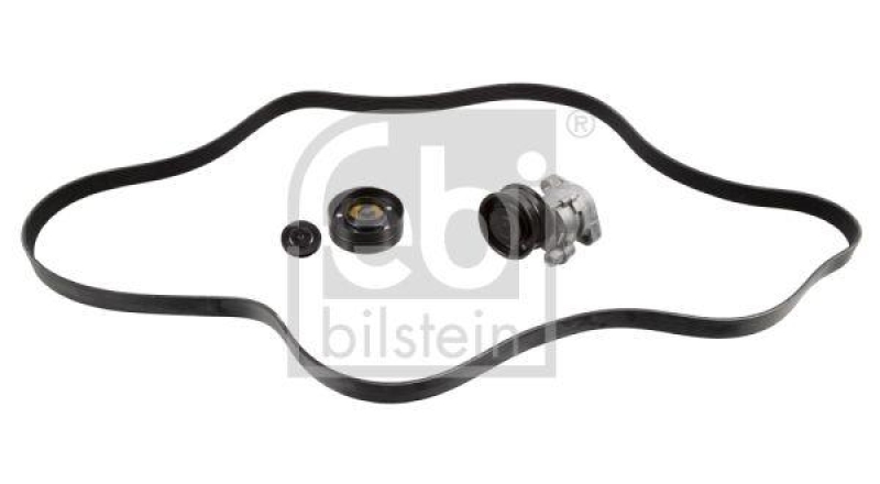 FEBI BILSTEIN 30418 Keilrippenriemensatz mit Riemenspanner und Umlenkrollen für DAF