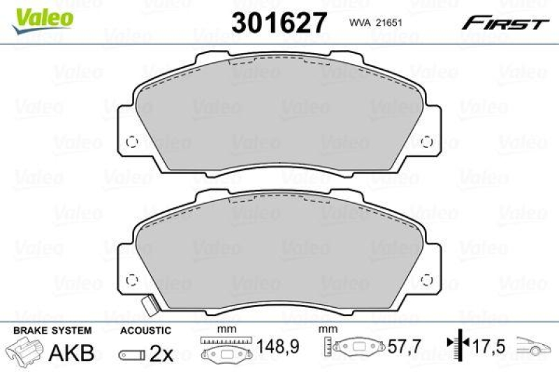 VALEO 301627 SBB-Satz FIRST