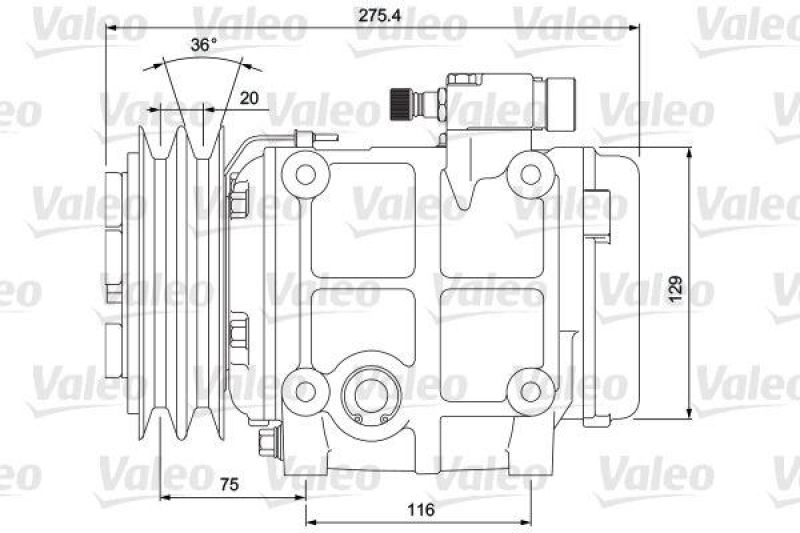 VALEO 716659 Univ. Kompr. TM31 2BG 24V