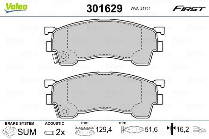 VALEO 301629 SBB-Satz FIRST