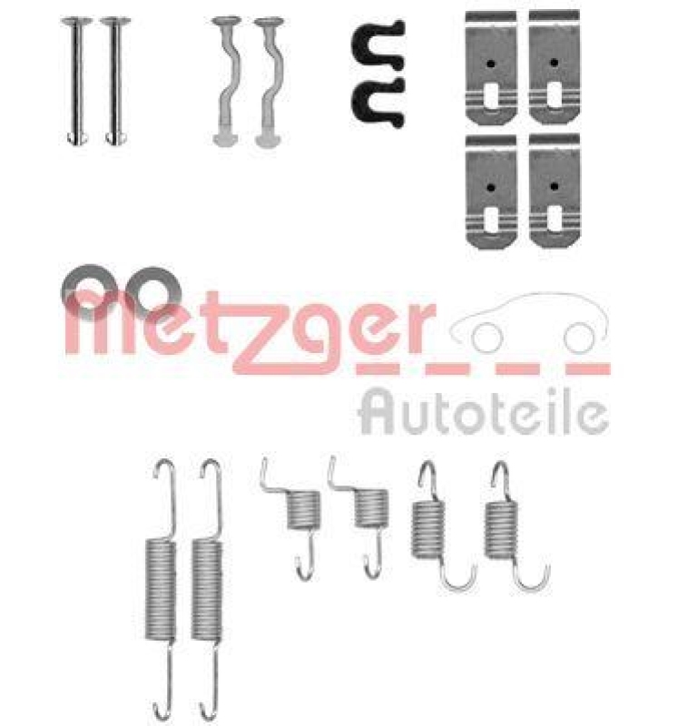 METZGER 105-0028 Zubehörsatz, Feststellbremsbacken für SUBARU HA