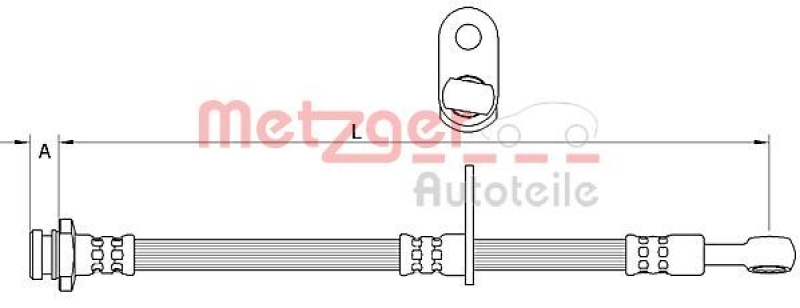 METZGER 4111592 Bremsschlauch für SUZUKI VA links/rechts