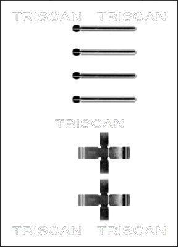 TRISCAN 8105 101141 Montagesatz, Scheibenbremsbelag für Alfa, Bmw, Opel, Saab, Sim