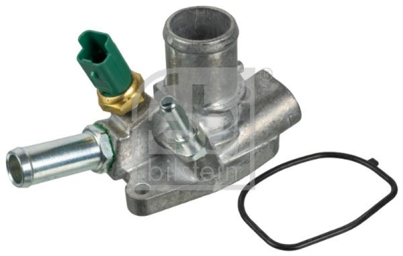 FEBI BILSTEIN 174395 Thermostat mit Gehäuse, Dichtung und Temperatursensor für Fiat