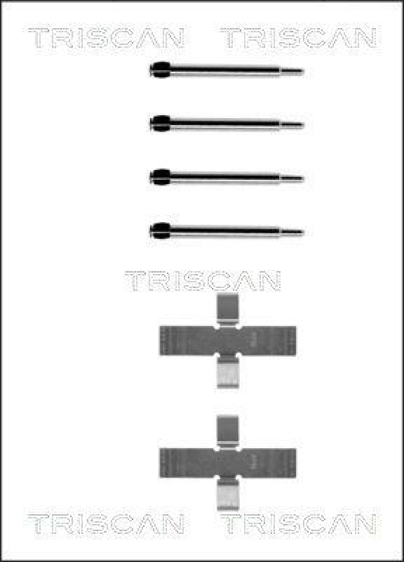 TRISCAN 8105 101288 Montagesatz, Scheibenbremsbelag für Alfa, Mercedes, Vw, Volvo