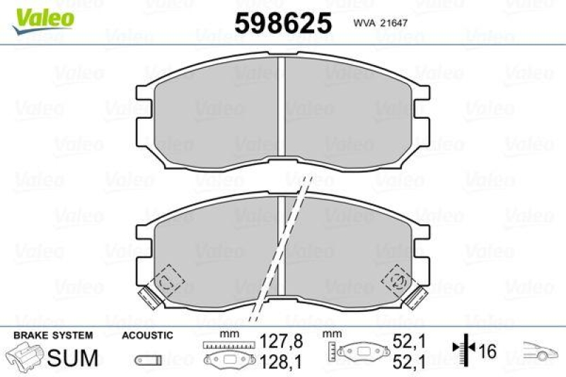 VALEO 598625 SBB-Satz PREMIUM