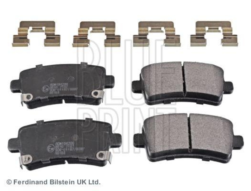 BLUE PRINT ADW194206 Bremsbelagsatz mit Befestigungsmaterial für Opel PKW