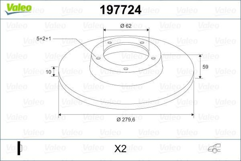 VALEO 197724 Bremsscheibe