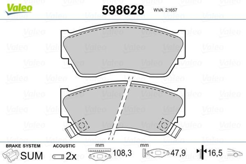 VALEO 598628 SBB-Satz PREMIUM