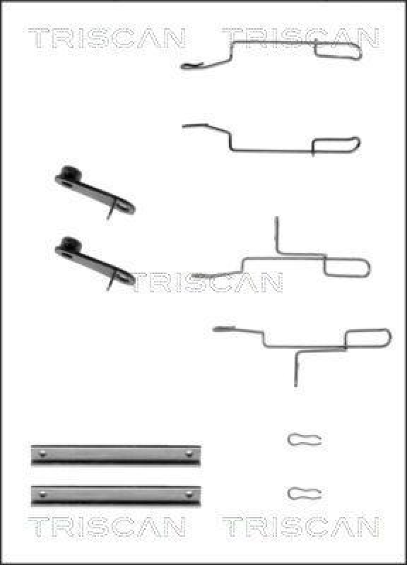 TRISCAN 8105 101589 Montagesatz, Scheibenbremsbelag für Citroen, Peugeot