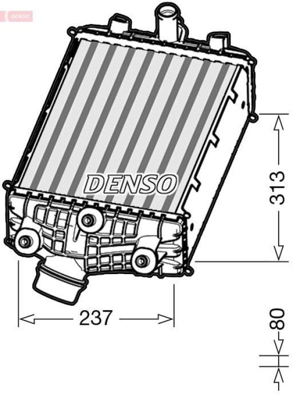 DENSO DIT28001 Ladeluftkühler PORSCHE 911 (991) 3.8 Turbo 09/2013->