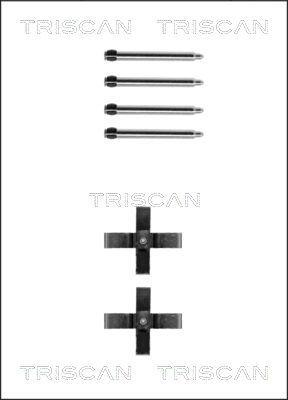 TRISCAN 8105 101590 Montagesatz, Scheibenbremsbelag für Opel, Saab