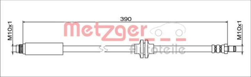 METZGER 4111627 Bremsschlauch für CHEVROLET VA links/rechts