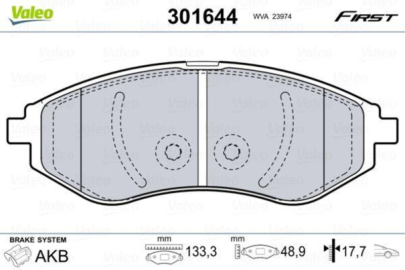 VALEO 301644 SBB-Satz FIRST