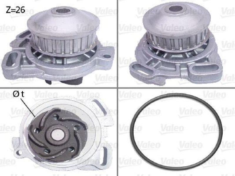 VALEO 506190 Wasserpumpe AUDI, VOLKSWAGEN AUDI 100