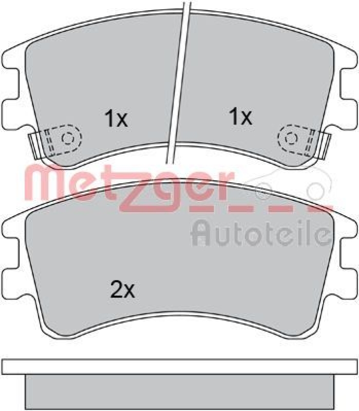 METZGER 1170200 Bremsbelagsatz, Scheibenbremse WVA 24 046