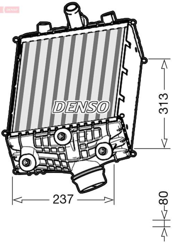 DENSO DIT28002 Ladeluftkühler PORSCHE 911 (991)