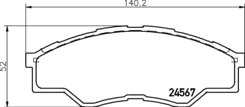 HELLA 8DB 355 013-471 Bremsbelagsatz Scheibenbremse