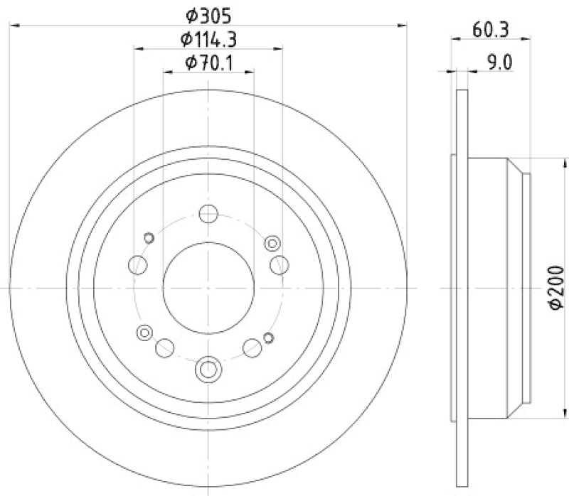 HELLA 8DD 355 116-111 Bremsscheibe 54951