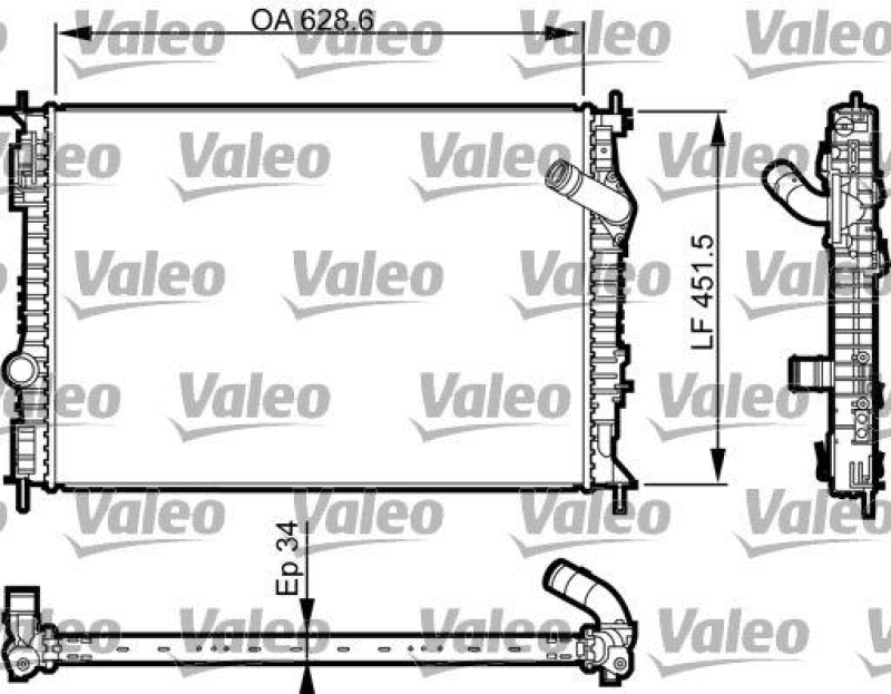 VALEO 735461 Motorkühler NISSAN QASHQAI FL 1.6 DCI