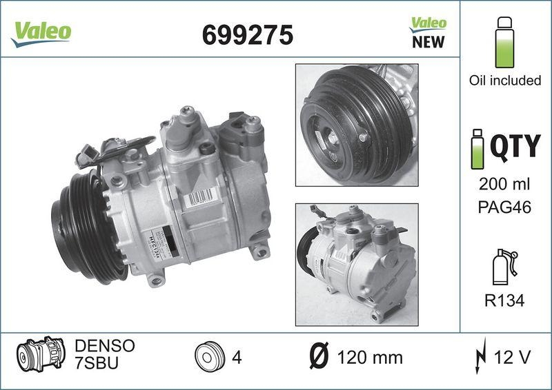 VALEO 699275 Kompressor AUDI A4, A6, A8 / VW Passat