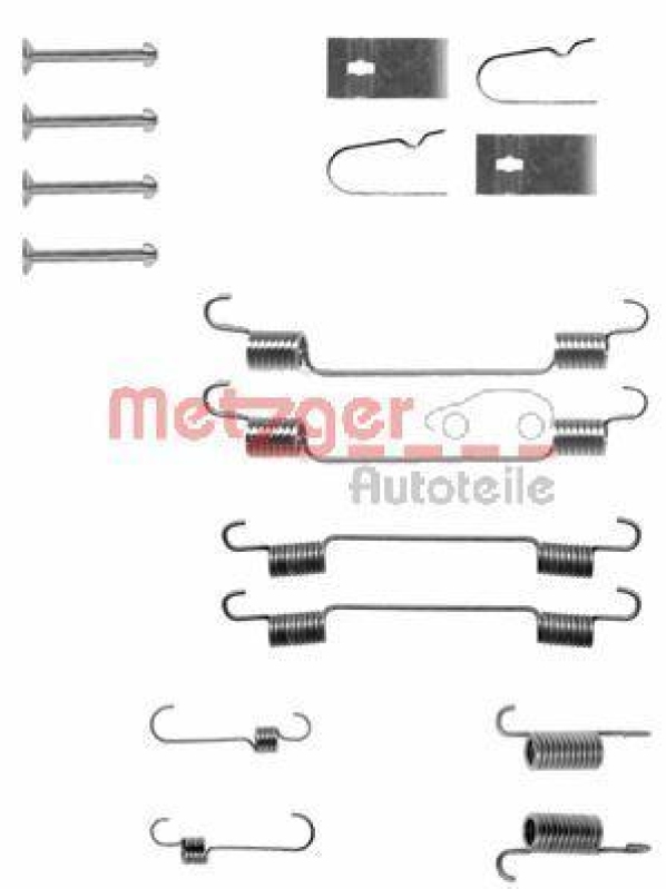 METZGER 105-0722 Zubehörsatz, Bremsbacken für SUZUKI