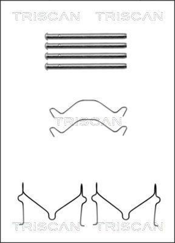 TRISCAN 8105 101604 Montagesatz, Scheibenbremsbelag für Kia, Mazda