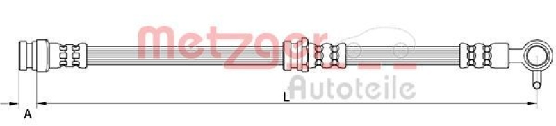 METZGER 4111632 Bremsschlauch für MAZDA VA links