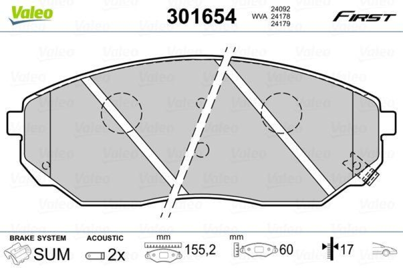 VALEO 301654 SBB-Satz FIRST