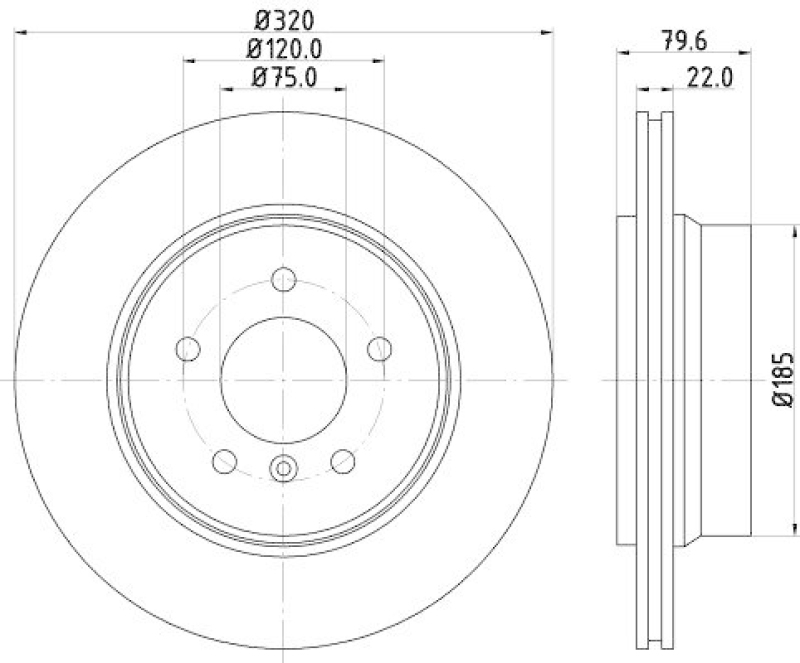 HELLA 8DD 355 128-491 Bremsscheibe für BMW X3 (E83)