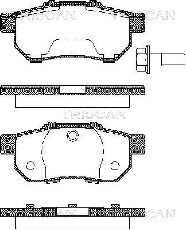 TRISCAN 8110 40978 Bremsbelag Hinten für Honda