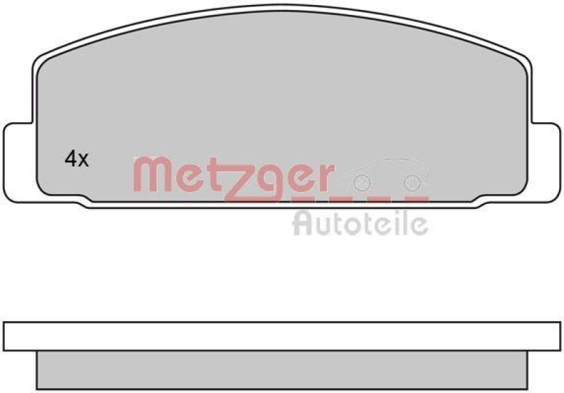 METZGER 1170206 Bremsbelagsatz, Scheibenbremse WVA 24 045