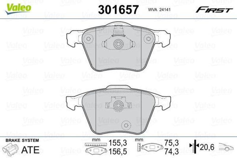 VALEO 301657 SBB-Satz FIRST