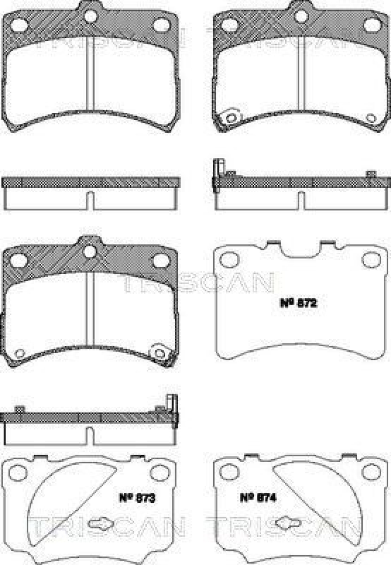 TRISCAN 8110 41004 Bremsbelag Vorne für Daihatsu Cuore