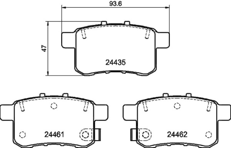 HELLA 8DB 355 013-631 Bremsbelagsatz Scheibenbremse