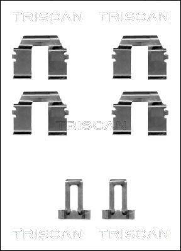 TRISCAN 8105 101616 Montagesatz, Scheibenbremsbelag für Ford, Seat, Vw