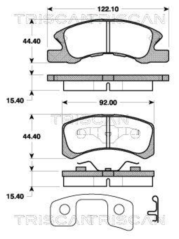 TRISCAN 8110 41008 Bremsbelag Vorne für Daihatsu Couro