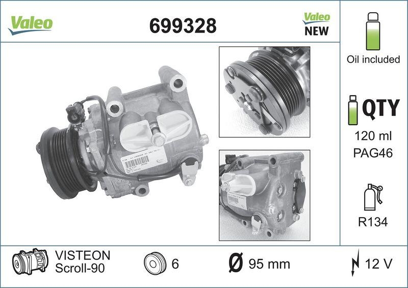 VALEO 699328 Kompressor FORD Mondeo III