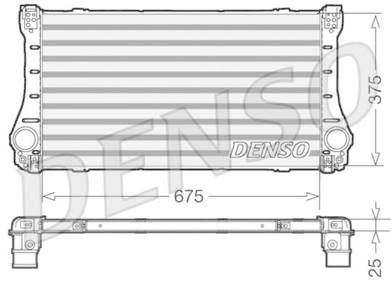 DENSO DIT50006 Ladeluftkühler TOYOTA AVENSIS Estate (ZRT27, ADT27) 2.2 D-4D (2009 - )