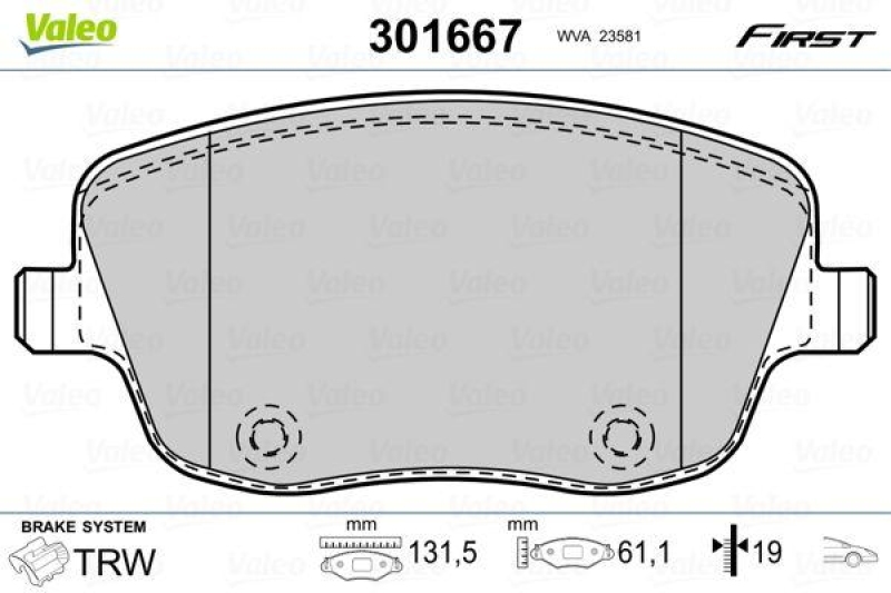 VALEO 301667 SBB-Satz FIRST