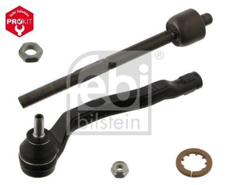 FEBI BILSTEIN 39863 Spurstange mit Endstück, Mutter und Sicherungsmutter für Renault