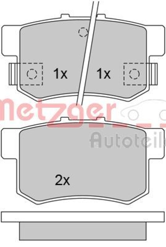 METZGER 1170213 Bremsbelagsatz, Scheibenbremse WVA 21 720