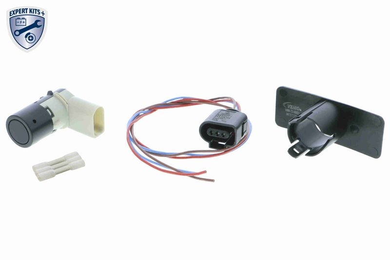 VEMO V10-72-10808 Sensor, Einparkhilfe mit Halter,Kabelsatz,Stecker,Schrumpfver für VW