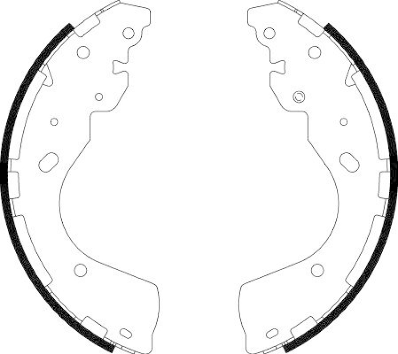 HELLA 8DB 355 022-241 Bremsbackensatz für NISSAN/FORD