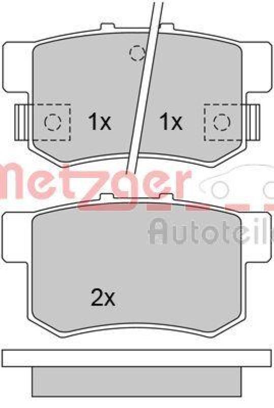 METZGER 1170213 Bremsbelagsatz, Scheibenbremse WVA 21 720