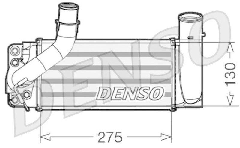 DENSO DIT50007 Ladeluftkühler TOYOTA AURIS (NRE15_, ZZE15_, ADE15_, ZRE15_, NDE15_) 1.4 D-4D (2007 - )