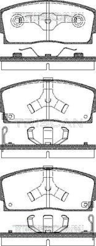 TRISCAN 8110 41917 Bremsbelag Vorne für Daihatsu Applause, Charade