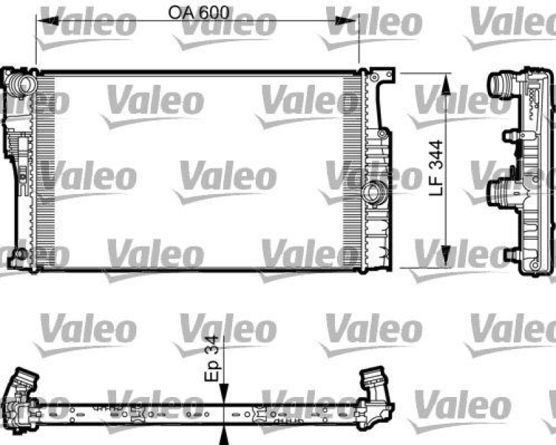 VALEO 735493 Motorkühler SKODA FELICIA FL 1.6 I