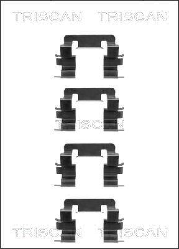 TRISCAN 8105 101624 Montagesatz, Scheibenbremsbelag für Honda, Nissan