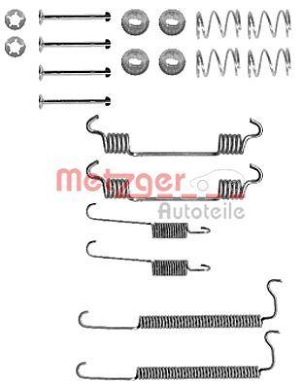 METZGER 105-0849 Zubehörsatz, Bremsbacken für CHEVROLET